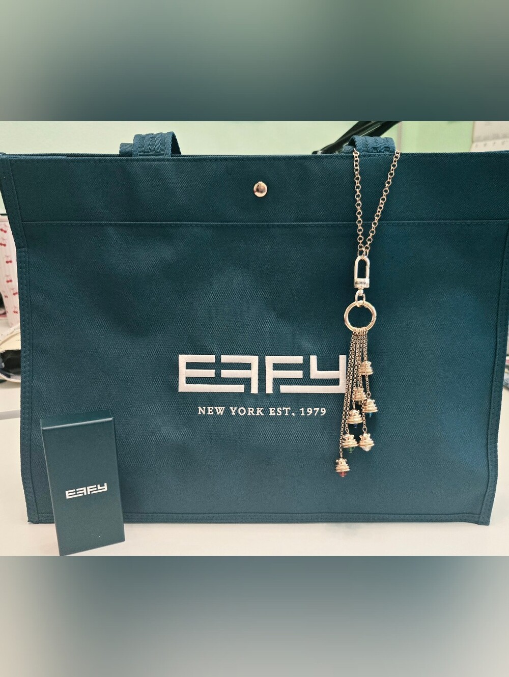 EFFY Jewerly, Bell Charms, Keyring, Teal Canvas Tote, Royal Carribean, Complete